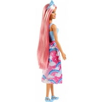 Барби Дримтопија Принцеза Кукла Со Долга Розова Коса И Четка За Коса