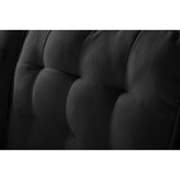 Софа за седишта на Аукфа - тапацирани софи - каучи за дневна соба - модерни - со перници - црна