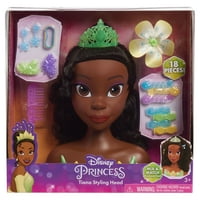 Дизни принцезата Тијана Стајлинг глава, 18-парчиња, се преправаме со игра, официјално лиценцирани деца играчки со векови, подароци и подароци