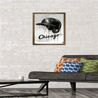Чикаго Вајт Така - Капе Шлем Ѕид Постер, 14.725 22.375 Врамени