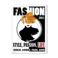 Дизајн на „Стил страст“, ​​модна жена, модна жена, модерна врамена уметност