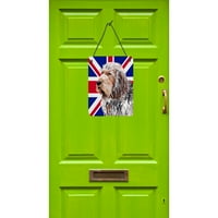 Каролини Богатства SC9879DS Otterhound со англиски Унија Џек Британски Знаме Ѕид Или Врата Виси Отпечатоци, 12x16