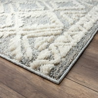 Обединети ткајачи декорах Медисон модерна геометриска област килим, сива, 9'8 13'2