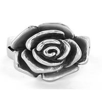 Крајбрежен накит цвета роза од не'рѓосувачки челик коктел прстен