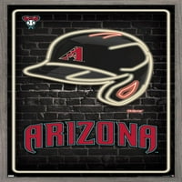 Arizona Diamondbacks - Постер за неонски кациги, 22.375 34