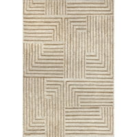 Лорен Лиес тревнички рачно изработени килим јута, 10 '14', слонова коска