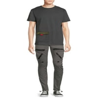 American Stitch Man's Strighter Shartion најлон тенок панталони со џогер, големини S-2XL