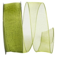 Хартија Цела прилика Мос зелена најлон ткаена чиста лента, 900 1,5