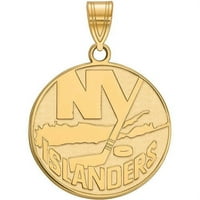 Логорт 10к жолто злато NHL Логорт Newујорк островче голем приврзок