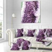 DesignArt Purple Preconess Stones - Апстрактна перница за фрлање - 16x16
