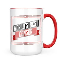 Неонблонд Светови најдобар цензор кригла подарок За љубителите На Кафе Чај