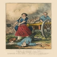 Печатење: Жените Од ' 76: Моли Стомна Хероината На Монмут, околу 1856 Година