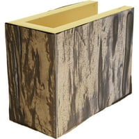 Ekena Millwork 8 H 10 D 72 W Riverwood Fau Wood Camply Mantel Kit W alamo Corbels, природен златен даб