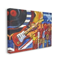 Tupleple Industries Rock 'N Roll Music Tribute, галерија за сликање, завиткана од платно, печатена wallидна уметност, дизајн од Пол Брент