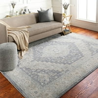 Уметнички ткајачи Авант Гарде Медалјон област килим, сива, 6'7 9'6