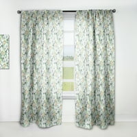 DesignArt 'Цвеќиња со зелени лисја xi' Цветна панел за завеси