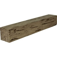 Ekena Millwork 4 H 8 D 60 W Pecky Cypress Fau Wood Camply Mantel, Premium Aded