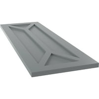 Ekena Millwork 15 W 29 H True Fit PVC San Carlos Mission Style Fixed Mount Sulters, океански оток