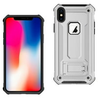 Case Apple iPhone XS Case со Kickstand во сребро за употреба со Apple iPhone XS 3-пакет