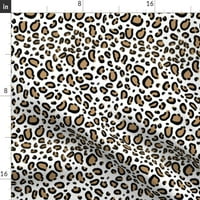 Памучен Сатенски Чаршав, 70 120 - Леопард Животински Принт Бела Позадина Природен Тен Гепард Дамки Женски Печатење Сопствени