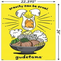 Гудетама-Гравитација Ѕид Постер со Притисни Иглички, 22.375 34