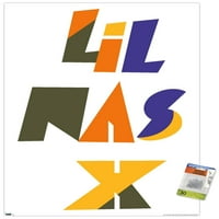 Лил Нас - Лого Ѕид Постер со Pushpins, 22.375 34