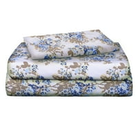 Ренаураи брои памук Перкале цветни кралски кревети сет