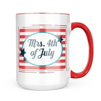 Божиќ Колаче Калај г-ѓа 4 јули Четврти јули Америка Ѕвезди и ленти кригла подарок за љубителите На Кафе Чај