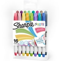 Креативни маркери на Sharpie S-Note, разновидни бои, врв на длето, броење
