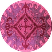 Ахгли Компанија Внатрешна Тркалезна Ориентална Розова Индустриска Област Килими, 6 ' Круг