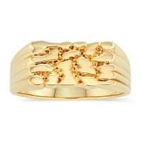 14к злато над прстенот за грутки прстени од сребрена машка