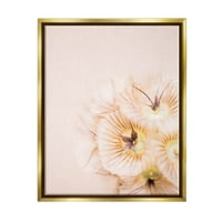 Затворете го розовиот цвет Антер ботаничка и цветна фотографија Металик злато врамена уметничка печатена wallидна уметност