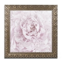 Трговска марка ликовна уметност цветна врамена wallидна уметност „розов божур цвет“ од Кора Ниле