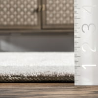Nuloom Kadie Modern Striped Tasseled Area reg, 4 '6', сиво