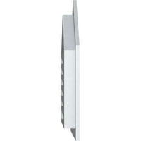 Ekena Millwork 16 W 20 H врв на врвот на теренот за проветрување: Функционален, PVC Gable Vent W 1 4 рамка за рамна трим
