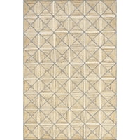 Лорен Лис Мериголд гроздобер килим со затегната област, 9 '12', кафеава