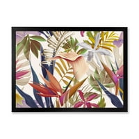 DesignArt 'Гроздобер тропски цвеќиња viii' тропски врамен уметнички принт