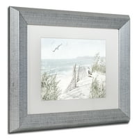 Белата уметност на трговската марка „Белиот мат на крајбрежните дини“, сребрена врамена уметност од студиото МекНил