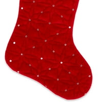 Време на одмор црвено ватирана кадифена божиќна чорапи, брои