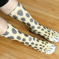 Мукола Животинска Шепа 3д Печатени Долги Чорапи Топла Продажба Унизе Чорап За Љубителите На Животни Мачка Тигар Леопард Свиња