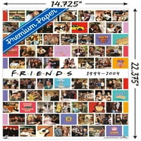 Пријатели - Колажен Ѕиден Постер со Штипки, 14.725 22.375