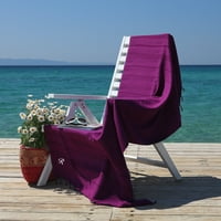 Linum Home Турско летно забавно забавно монограмиран пешкир за плажа на пестемал