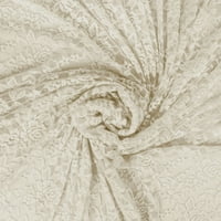Рим Текстил најлон Спанде цветна чипка ткаенина - крем