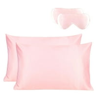 Уникатни поволни цени свилена перница за очи на окото сет розово вратоврска крал