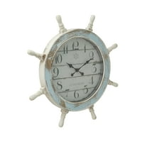 Декмод Сино Бело Крајбрежно Сидро Инспирирано Наутички Ѕиден Часовник, 23 Г