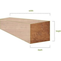 Екена мелница 4 H 4 D 84 W Pecky Cypress Faa Wood Camply Mantel, Premium AdEd