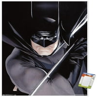 Стрипови-Бетмен-Портрет Ѕид Постер Со Дрвена Магнетна Рамка, 22.375 34