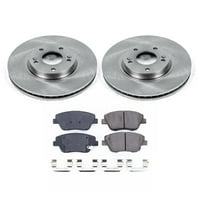 Крајни сопирачки предни керамички подлошки за сопирачките и комплет за ротор со хардвер WM за Hyundai; Киа