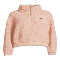 Kendall + Kylie Juniors, Fau Sherpa Quarter-zip Crup Sweatshirt