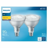 Philips LED 90-Watt PAR PAR затворен светло-сијалица, светло бела, не-потчинета, е средна основа